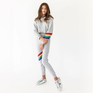 Lola and the boys hooded sequin jogger set